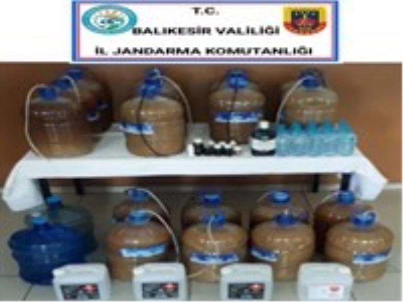 Susurluk’ta 426 litre kaçak alkol ele geçirildi
