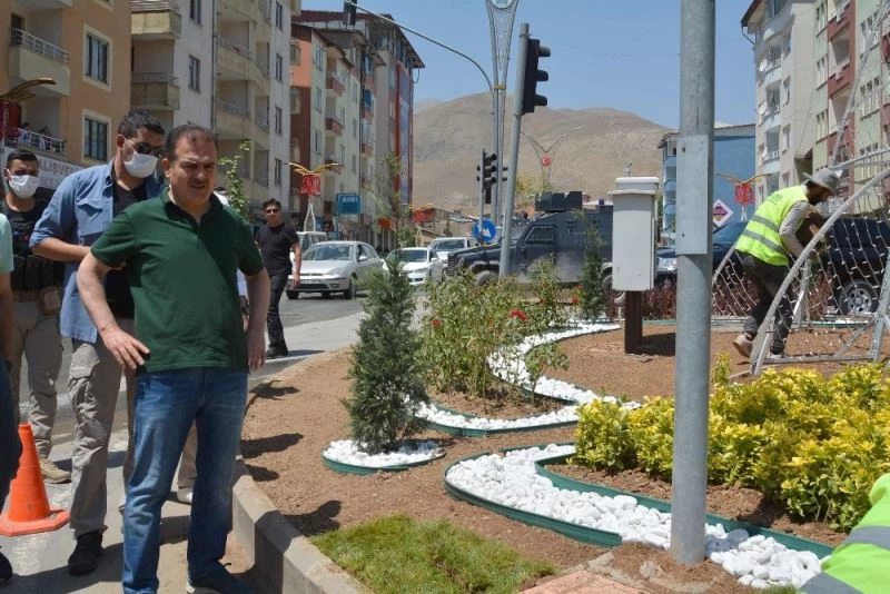 Vali Akbıyık yeşillendirme çalışmalarını denetledi
