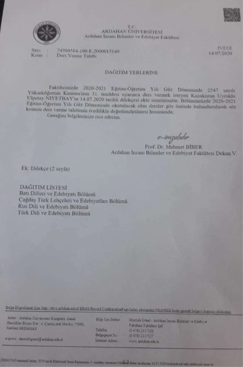 Ardahan Üniversitesi’nde garip tez
