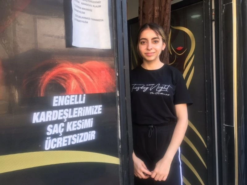 Kuaförden engellilere ücretsiz hizmet
