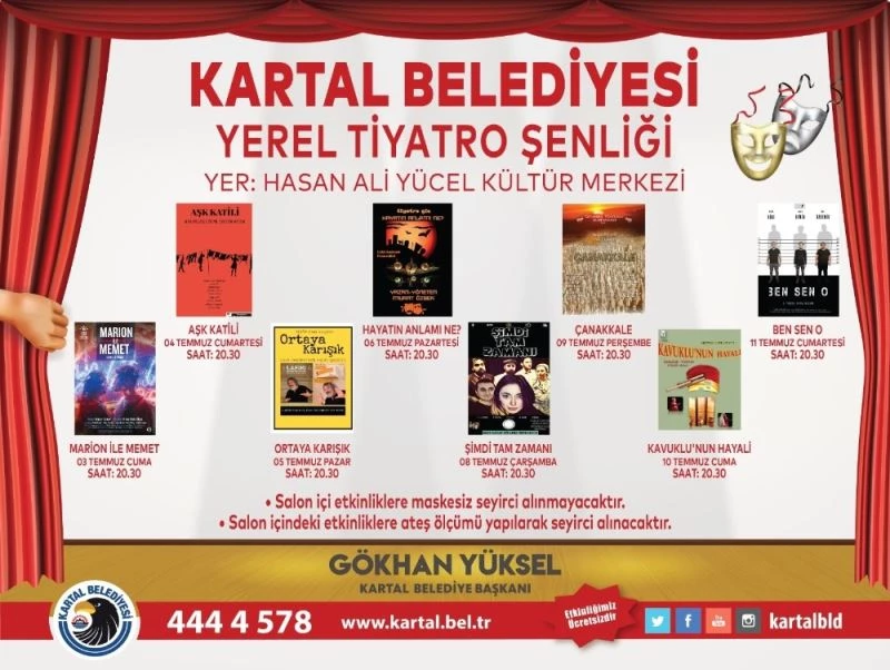 Kartal, tiyatro oyunları ile şenlenecek
