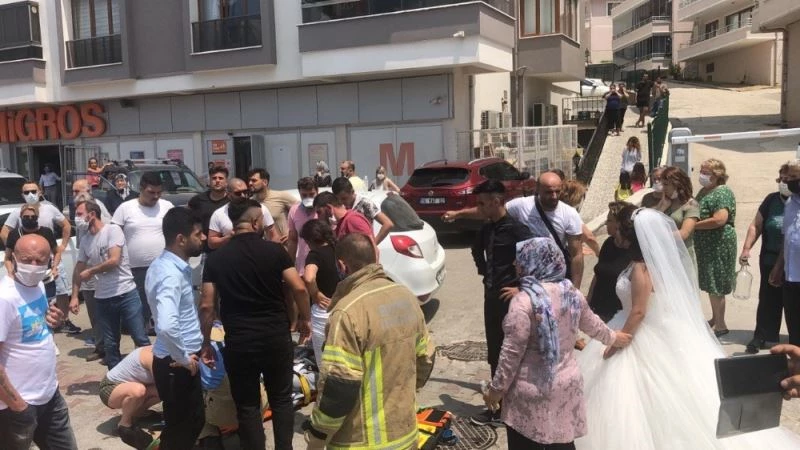 Düğün çekimine giden damat kazada yaralandı
