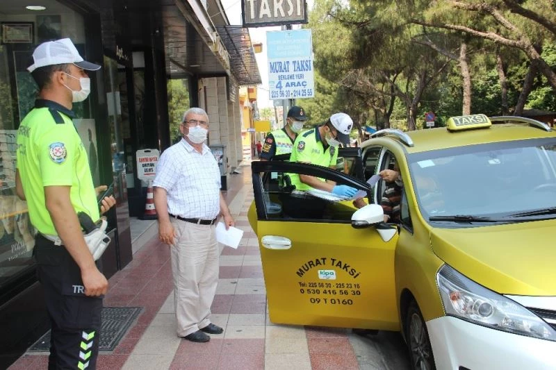 Aydın’da taksilere hijyen eğitim ve denetimi
