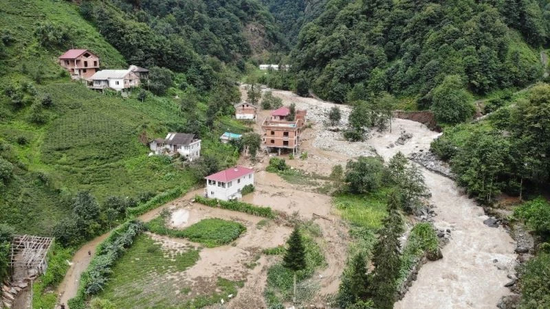 Selin yaşandığı Kaçkar köyü havadan görüntülenince felaketin boyutu ortaya çıktı
