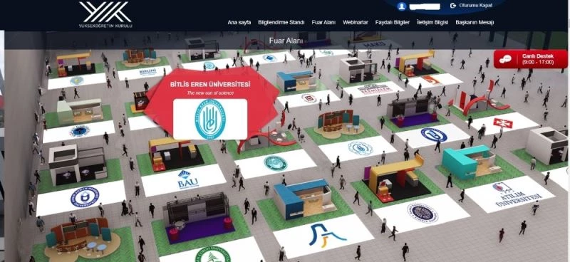 Bitlis Eren Üniversitesi, ‘Üniversiteni Keşfet’ YÖK sanal fuarına katıldı
