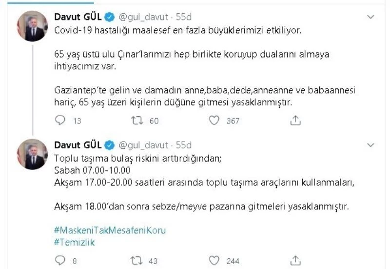 Vaka sayısının arttığı Gaziantep’te yeni yasaklar geldi
