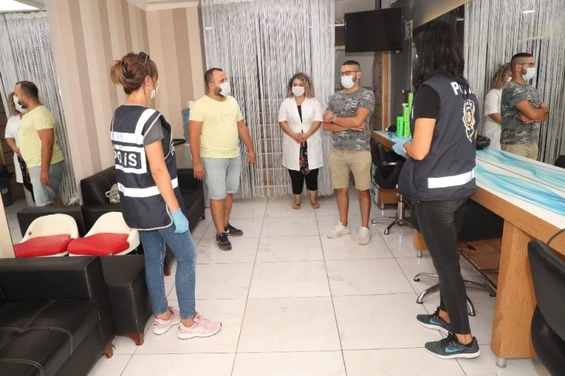 Antalya polisinden 847 berber, kuaför ve güzellik salonuna denetim
