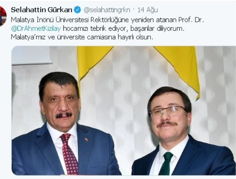 Rektör Kızılay’ın tekrar atanmasına başkanlardan tebrik
