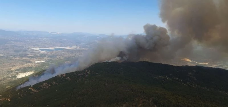 Aydın’da başlayarak Muğla’ya ulaşan orman yangını kontrol altına alındı
