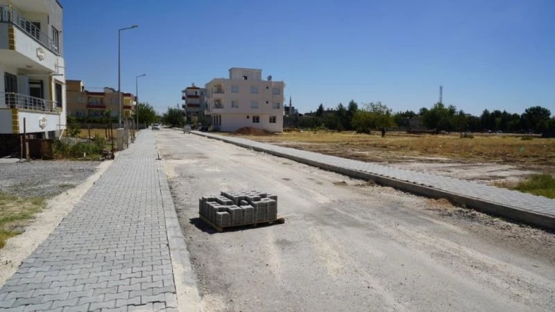 Siteler mahallesinde kaldırım çalışması
