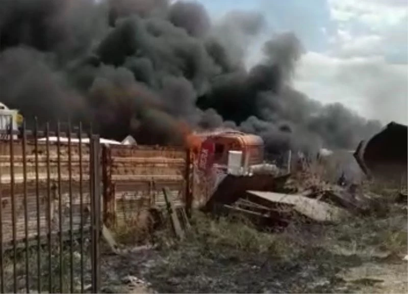 Hurdalıkta çıkan yangın korkuttu
