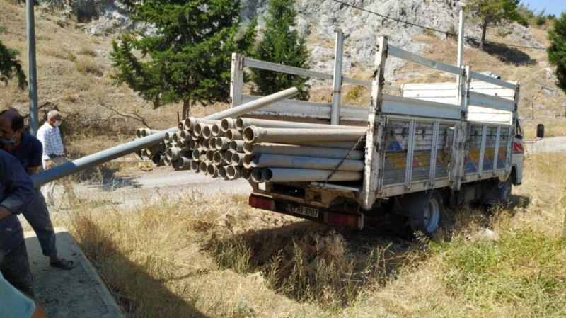 Büyükşehirden sulama kooperatiflerine boru desteği
