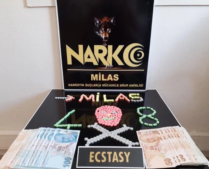Milas’ta 293 adet ecstasy hap ele geçirildi
