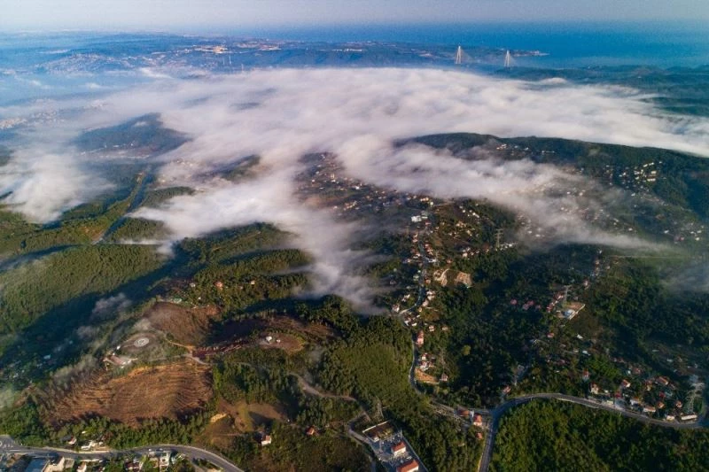 (Özel) Gökyüzünden sise bürünen İstanbul
