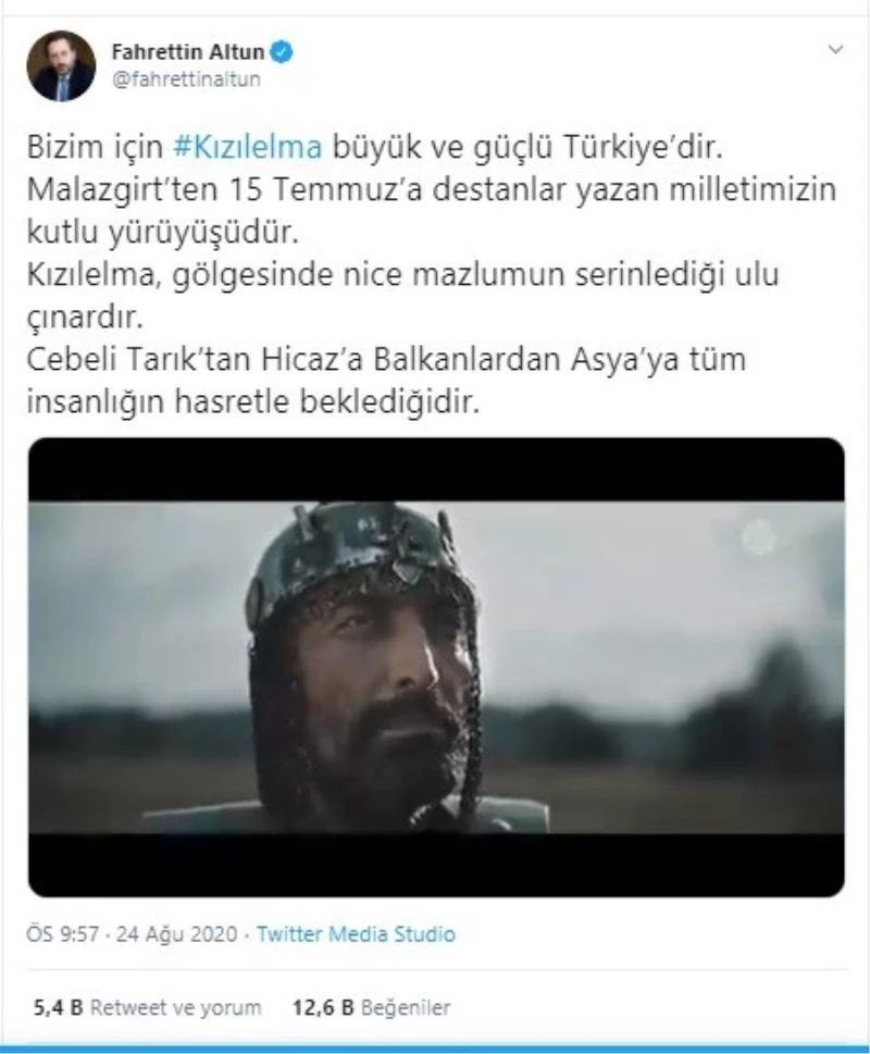 İletişim Başkanlığından Malazgirt Zaferi’nin 949. yıl dönümüne özel “Kızıl Elma” marşı
