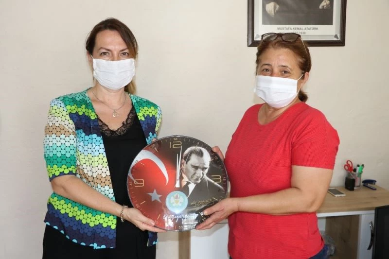 Kadın muhtardan büyükşehire teşekkür
