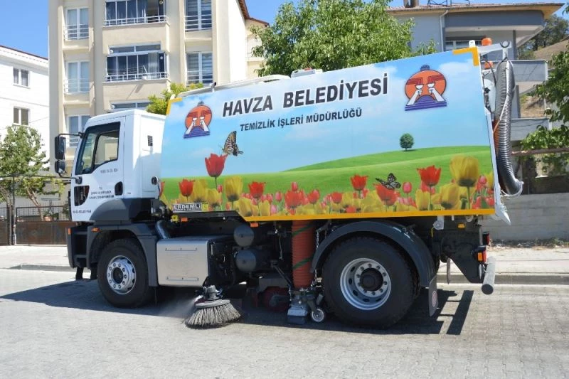Havza’da yol süpürme aracı hizmete girdi
