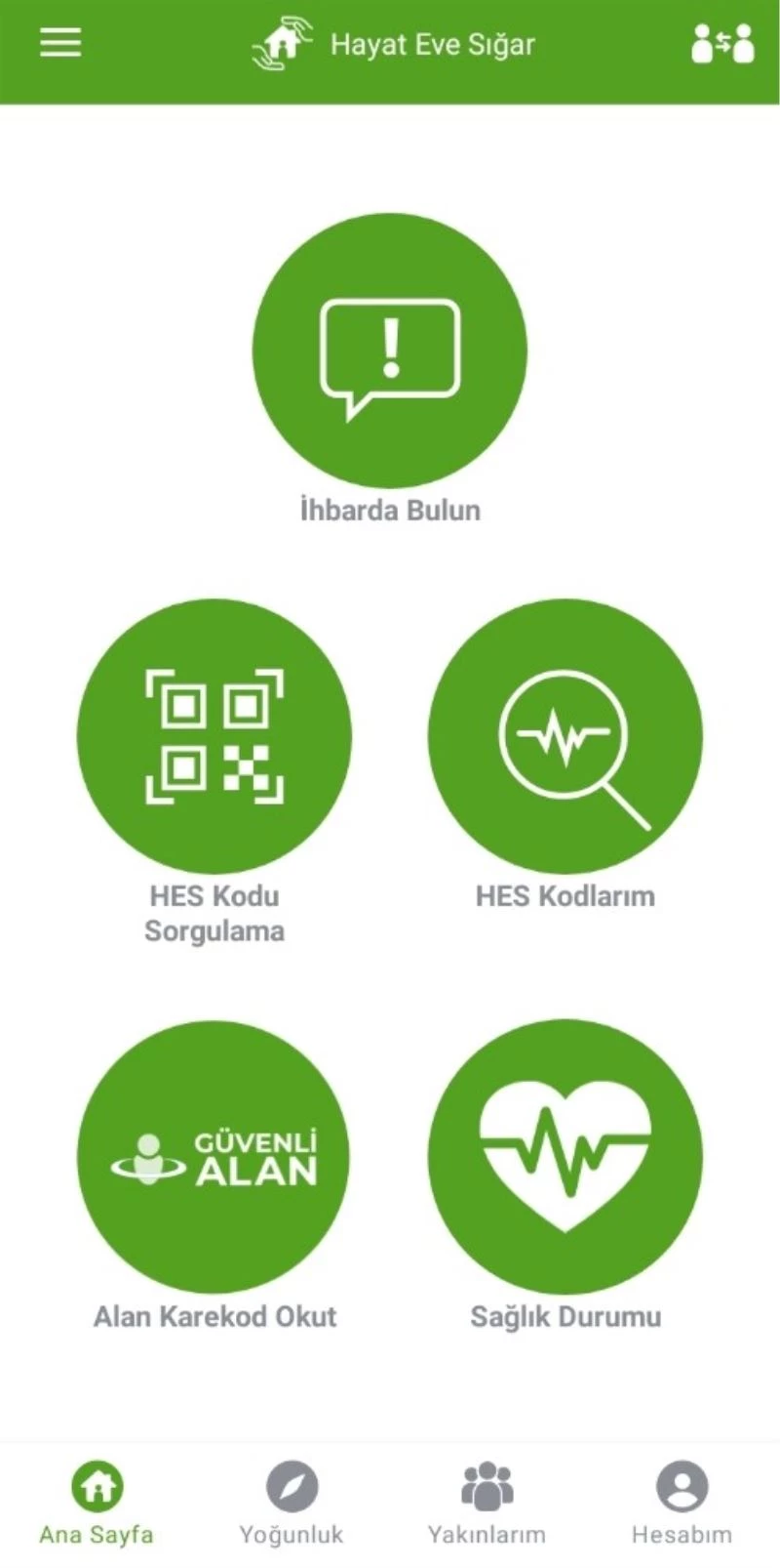 ’Hayat Eve Sığar’ uygulamasında ihbar dönemi
