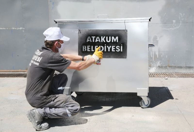 Atakum Belediyesi çöp konteynerlerini kendi atölyesinde üretiyor
