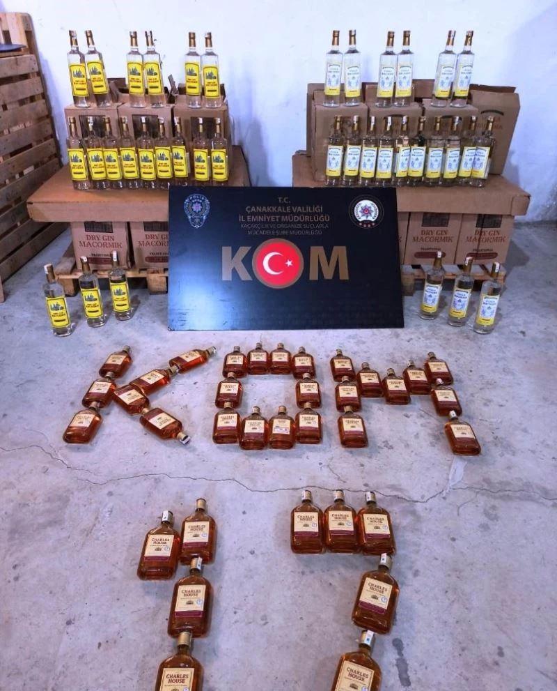 Çanakkale’de 551 adet sahte bandrollü içki ele geçirildi
