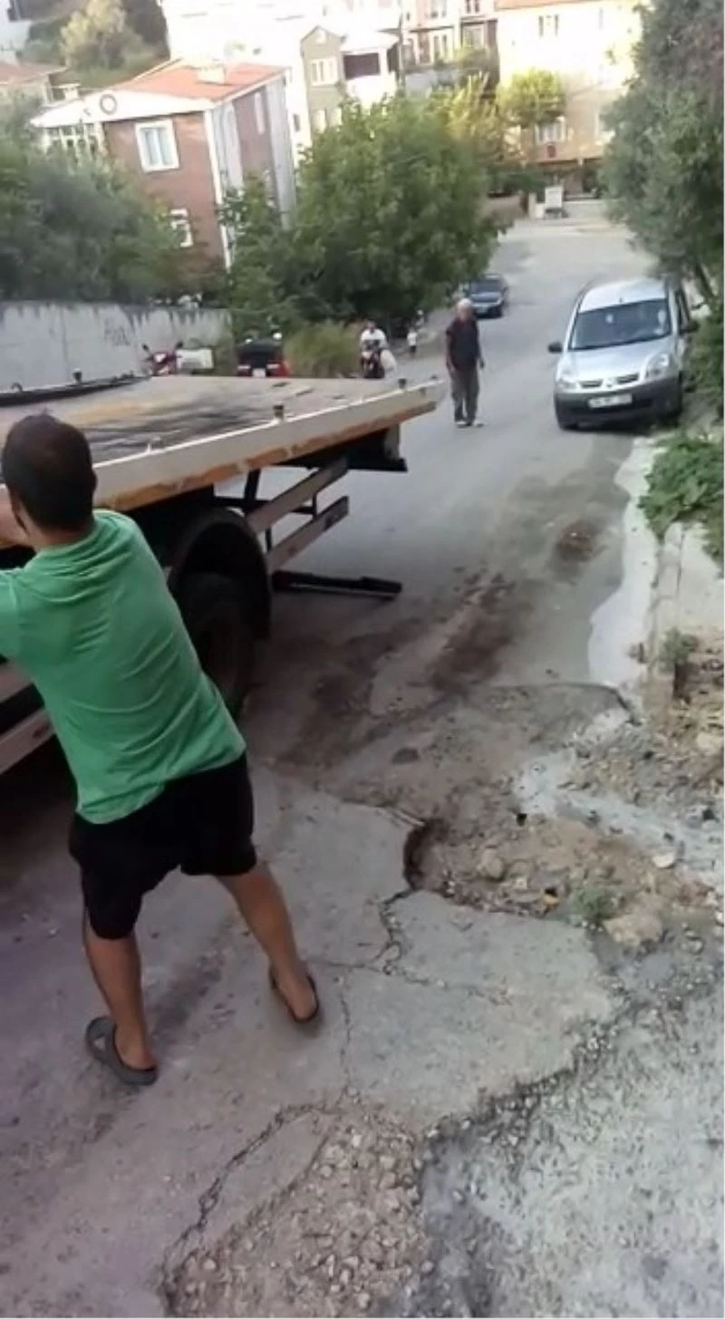 Çekicinin iş kazası... O anlar kamerada
