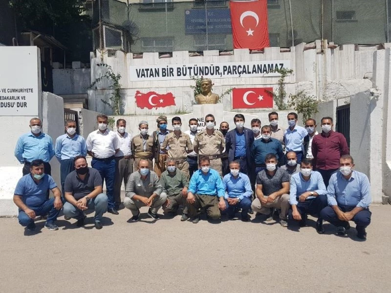 Güvenlik korucularından Binbaşı Carık’a ziyaret
