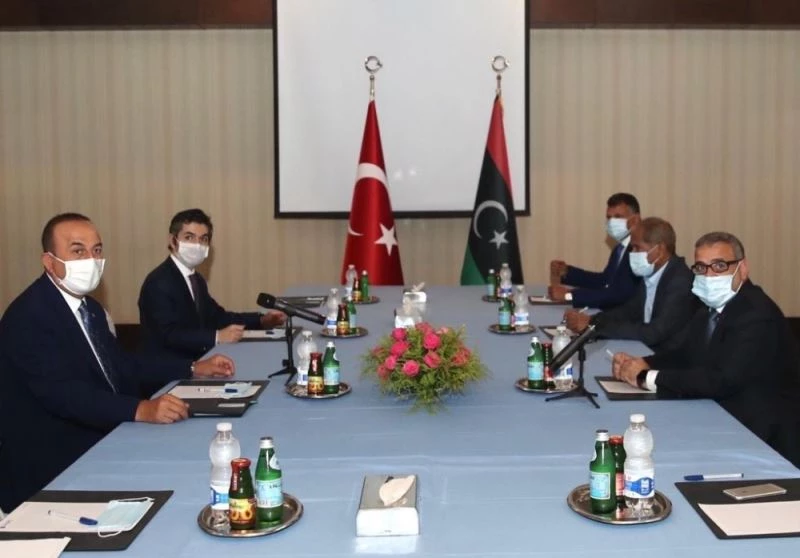 Bakan Çavuşoğlu, Libya Devlet Yüksek Konseyi Başkanı el-Mişri ile görüştü
