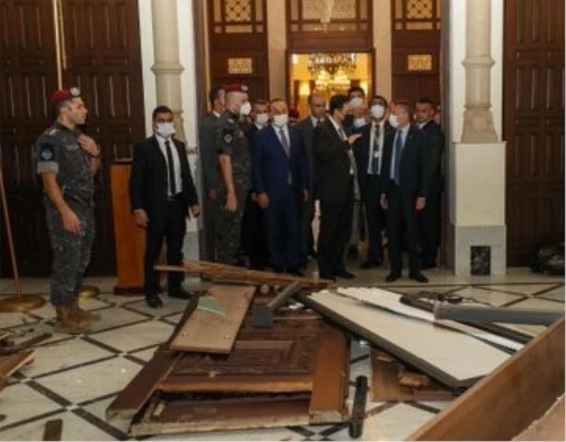 Cumhurbaşkanı Yardımcısı Oktay ve Bakan Çavuşoğlu, Lübnan Başbakanı Diyab ile görüştü
