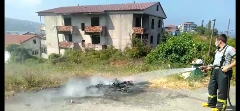 Bilinçsizce yakılan ateş itfaiye ekiplerini harekete geçirdi
