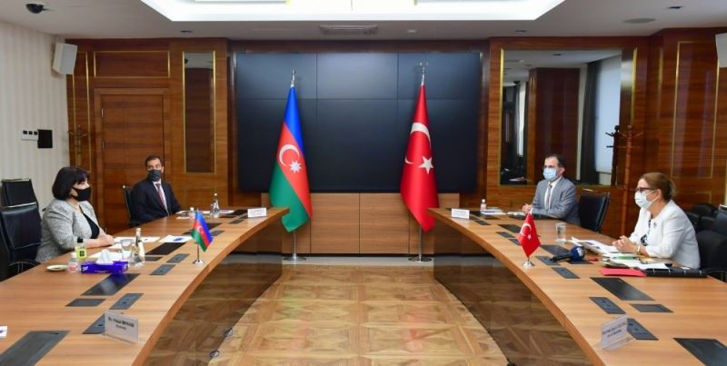 Ticaret Bakanı Pekcan, Azerbaycan Meclis Başkanı Gafarova ile görüştü
