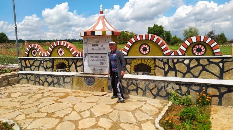 Selçuklu ve Osmanlı mimarisine uygun çeşme göz kamaştırıyor
