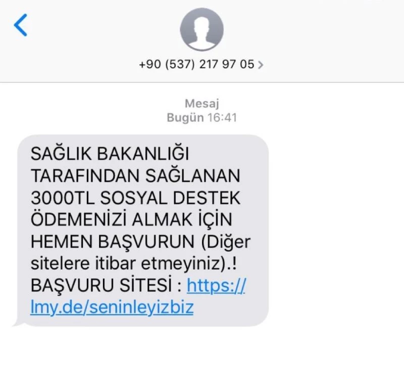 Bu mesaja sakın inanmayın
