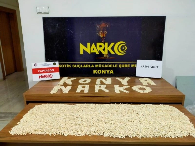 Konya’da 54 bin 852 adet uyuşturucu hap ele geçirildi
