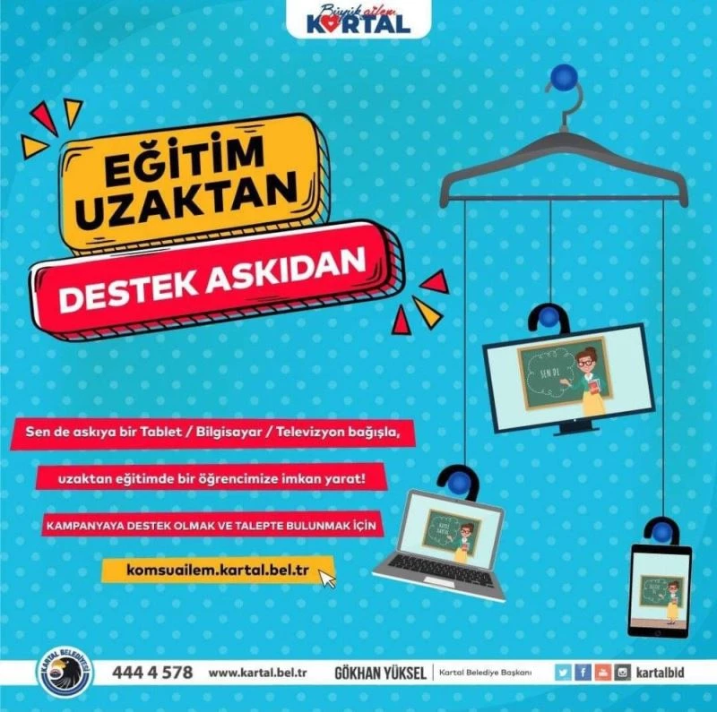 Kartal Belediyesi’nden  “Eğitim Uzaktan, Destek Askıdan” Kampanyası
