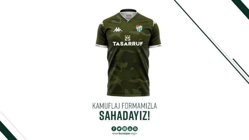 Bursaspor ilk kez kamuflaj formayı giyecek
