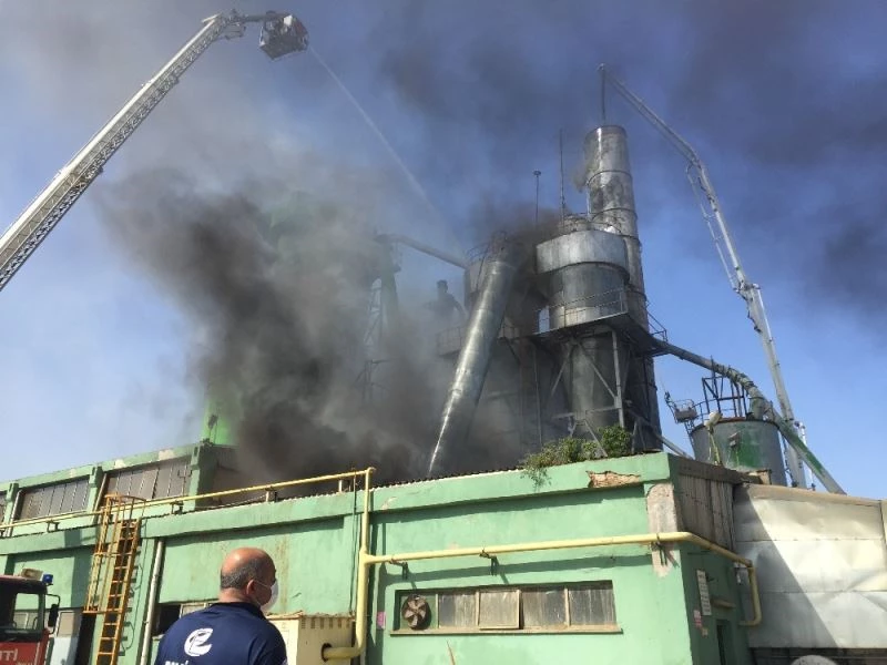 Sunta fabrikasında korkutan yangın
