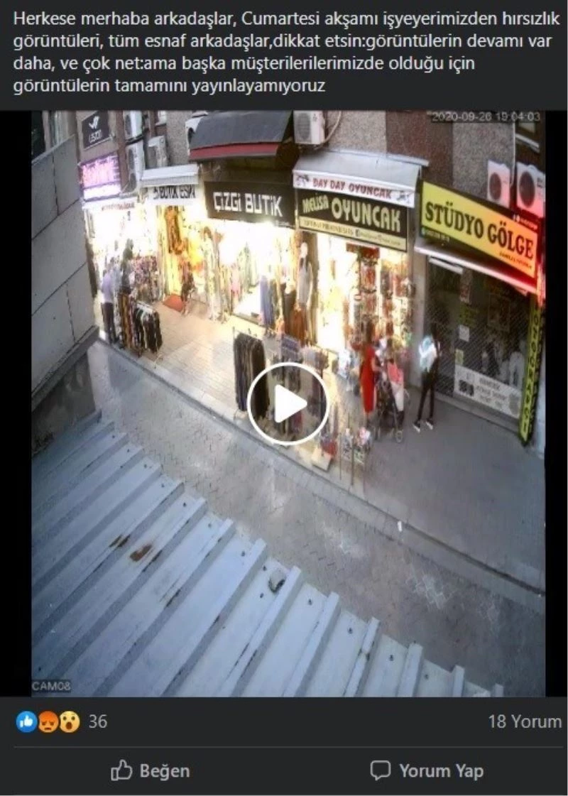 Hırsızlık anı sosyal medyada paylaşılınca pişman olup teslim ettiler
