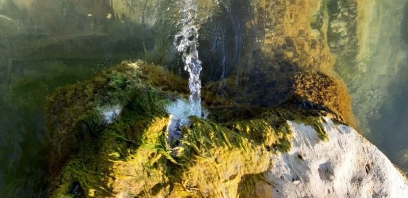 Göl çekildi kaynak pınarlar ortaya çıktı
