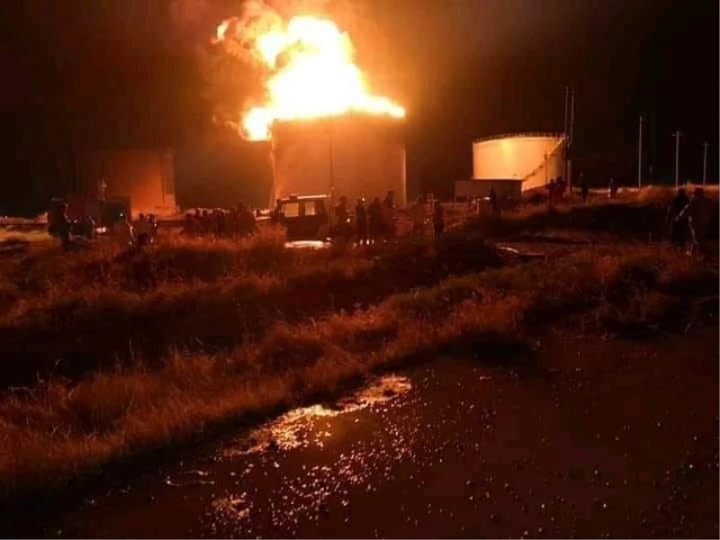 Musul’da petrol rafinesinde büyük yangın
