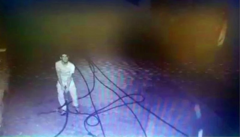 Camideki hırsızlık güvenlik kamerasında
