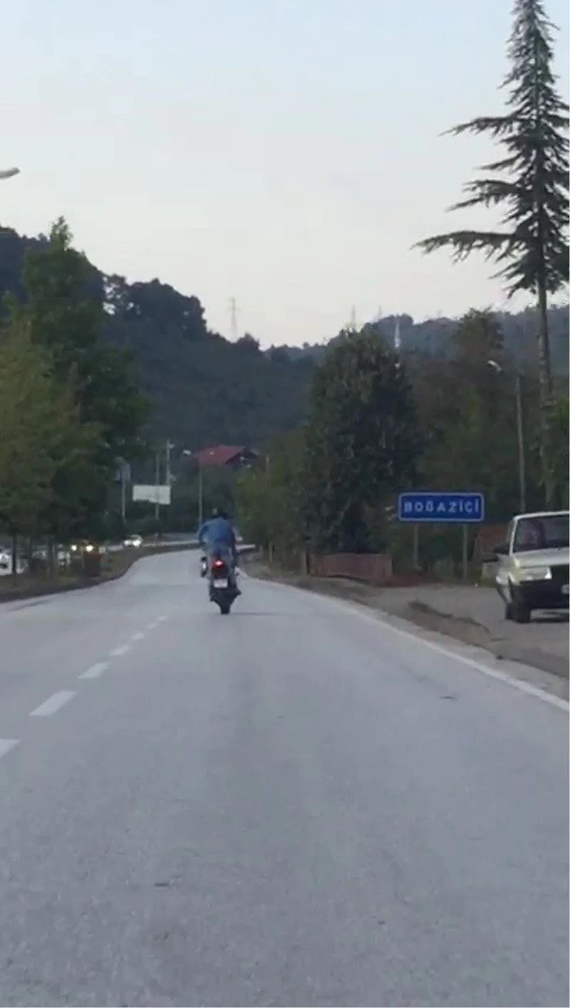 Akrobatik sürücü yürekleri ağza getirdi
