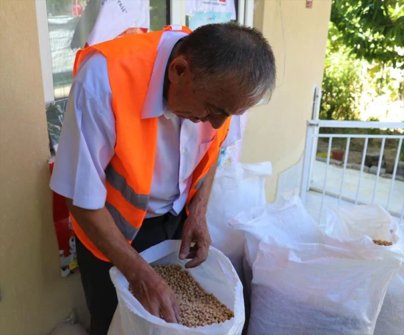 Tarlasında yetiştirdiği nohutları lösemili çocuklara 