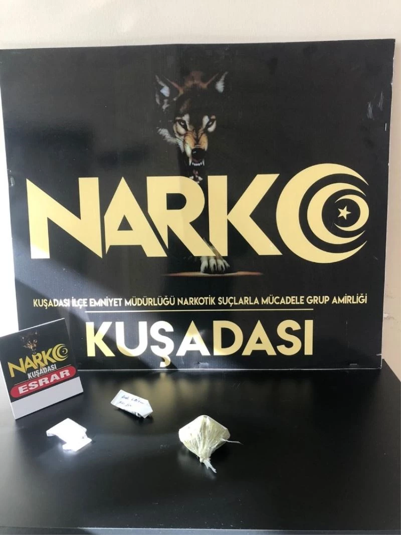 Uyuşturucuyu mendile gizlemiş
