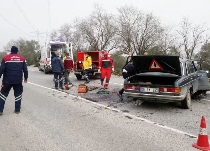Yatağan’da sıkışmalı kaza
