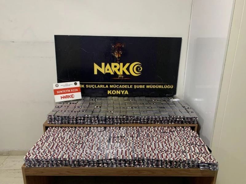 Konya’da 35 bin 616 uyuşturucu hap ele geçirildi
