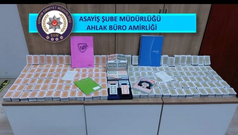 Çorum polisinden kumarhane baskını
