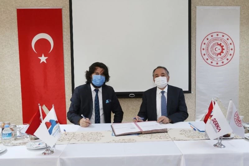 AİÇÜ Rektörü Prof. Dr. Karabulut ile SERKA Genel Sekreteri Dr. Taşdemir protokol imzaladı
