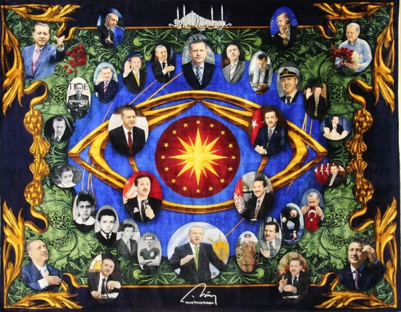 (Özel) Cumhurbaşkanı Erdoğan sevgisi rekorluk halıya dokundu
