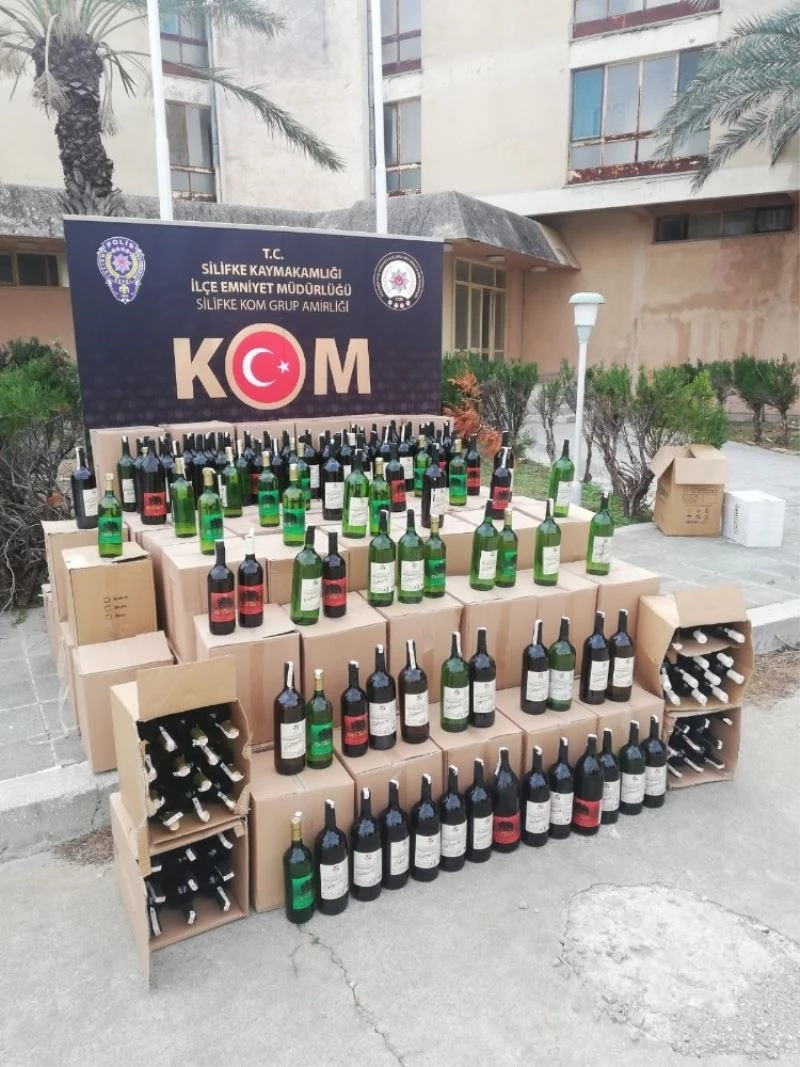Silifke’de bin 291 litre sahte içki ele geçirildi
