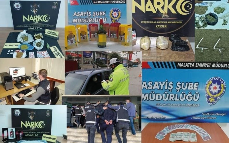 Malatya’da 2020 yılında zehir tacirlerine göz açtırılmadı
